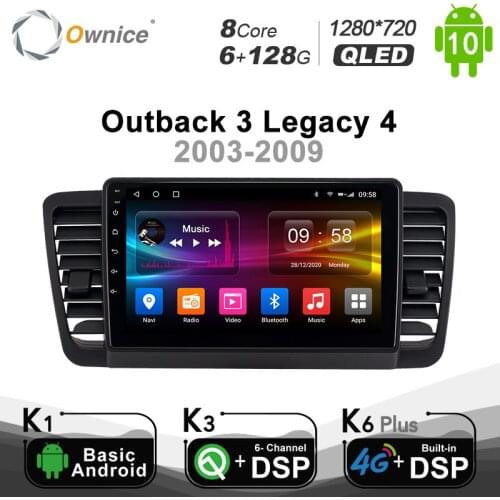 Ownice Carplay 6G 128G Android 10 Car Radio GPS Multimedia Player For Subaru Outback 3 Legacy 4 2003 - 2009 SPDIF 4G LTE Stereo