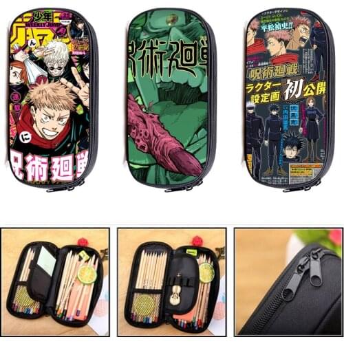 New 3D Jujutsu Kaisen Pencil Case Women Makeup Bags Yuji Itadori Anime Make Up Box Cosmetic Case Zipper Storage School Supplies