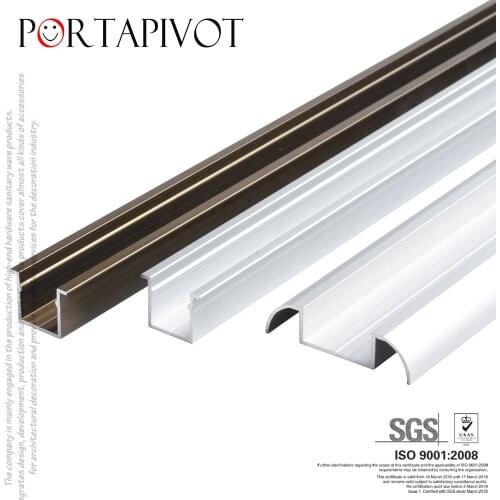 Wooden door kitchen sliding door Down track hanging rail guide groove sliding door hanging sliding surface mounting lower rail