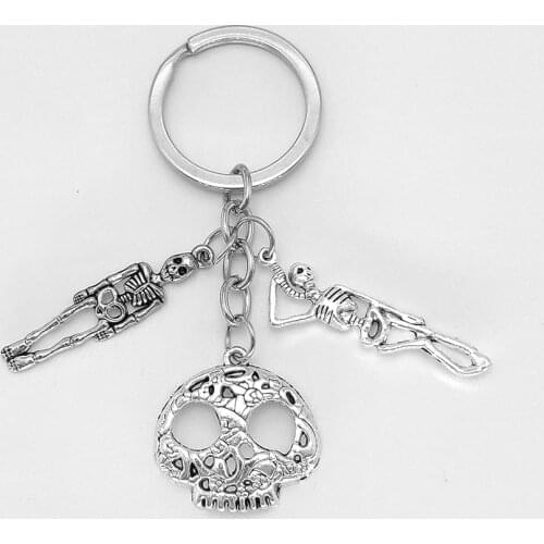 Halloween Skeleton Horror Skeleton diy keychain accessories charms nightmare before christmas Pumpkin head Key Chains