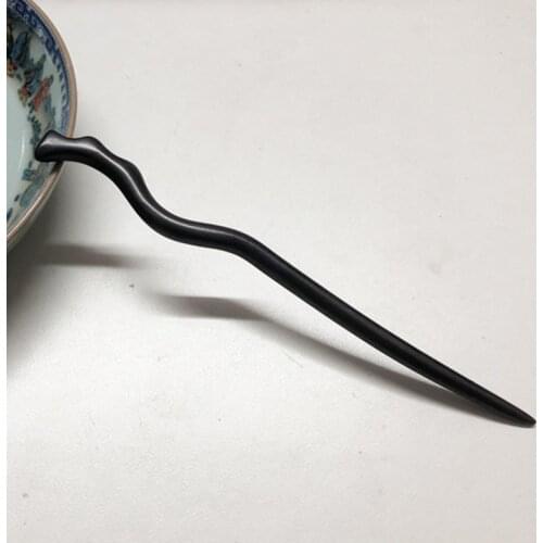 Retro Chinese Hairpins Clips Ebony Wooden Hair Sticks Hanfu Dress Hair Accessories Costume Cosplay Hair Holder Ornaments
