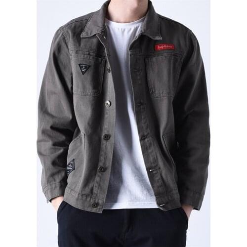 Cargo Vintage Men Jacket Jeans Casual Safari Jackets Men Patchwork Japanese Streetwear Cargo Mens Jackets And Coats Camouflage