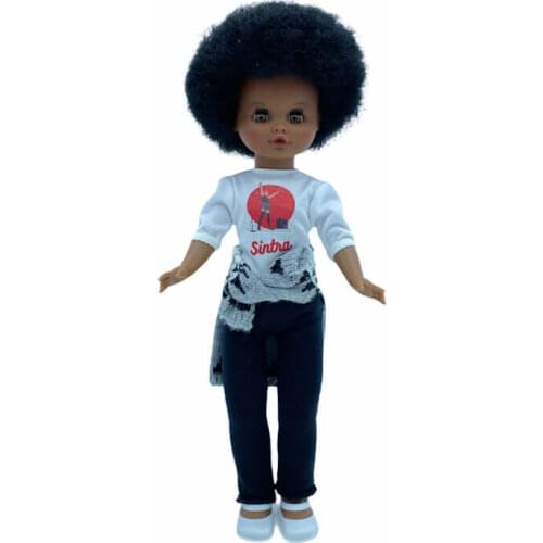 Sintra black doll mulata 40 cm dress Limited Edition collection, made in Spain by Folk craftsmanship. Similar Nancy