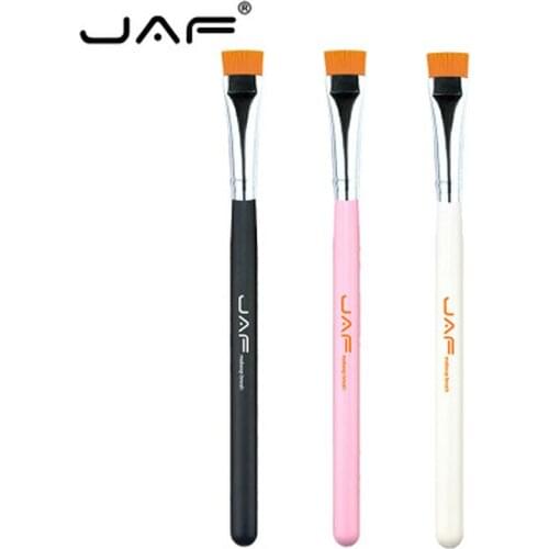 JAF 1 PCS Eye Makeup Brush Flat Eyeliner Eyebrow Blending Beauty Make Up Brush Soft Nylon Hair 3 Colors for Choose