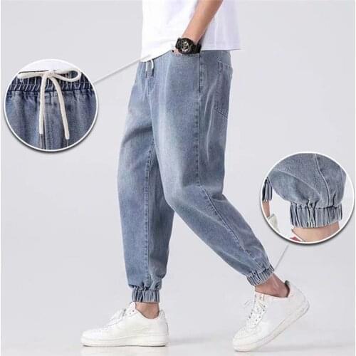 Trendy Outdoor Harem Jeans Men New Style Casual Blue Denim Jogging Pants Loose Comfort Trousers Male Streetwear Jeans Pour Homme