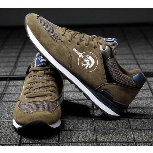 Leather Mens Shoes Fashion Leather Stitching Oxford Shoes Comfortable Soft Casual Lace-Up Shoes Outdoor Jogging Tennis Shoes