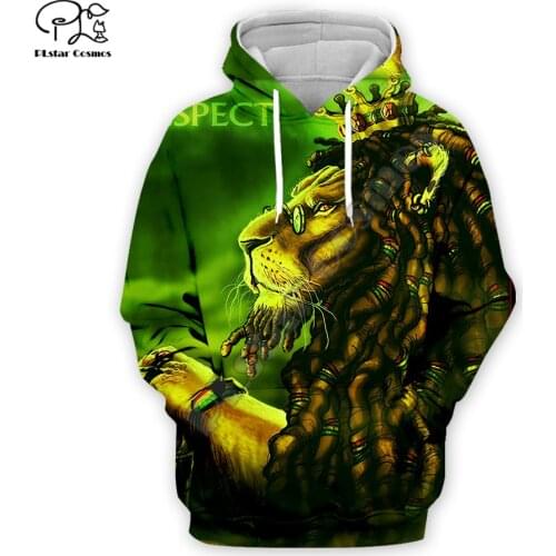 Newest Reggae Lion Singer HipHop Legend Bob Marley Funny NewFashion Harajuku 3DPrint Men/Women Autumn Pullover Casual Hoodies 13