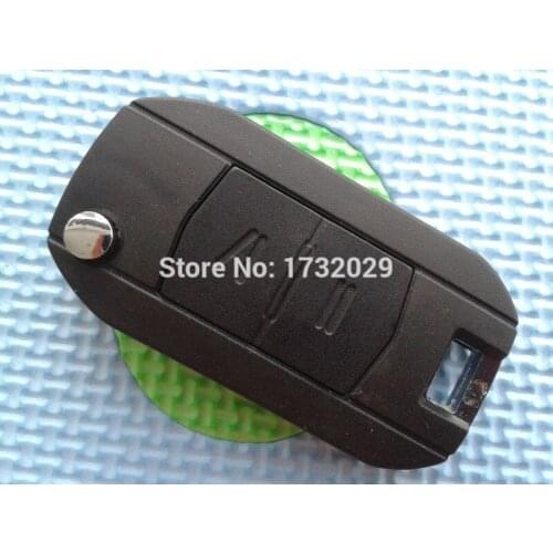 1pcs of New Replacement Key Case For Opel 2 Button Flip Remote Key Blank Shell With HU46 Left Blade No Logo