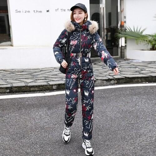 Outdoor Down Cotton Clothes Women Set New European American Casual Suits Winter Jackets Cotton Overcoat And Long Trousers LR1812