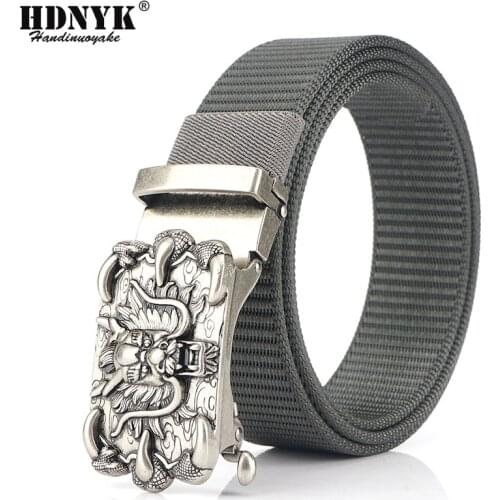 New Designer Multi-function Belt for Men and Women High Quality Nylon Mens Training Belt Automatic Buckle Dragon Designer Belts