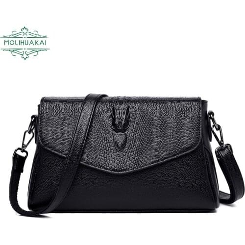 Ladies Luxury PU Leather Handbag Brand Designer Bag High Quality Casual Ladies Shoulder Bag Retro Messenger Sac Large Capacity
