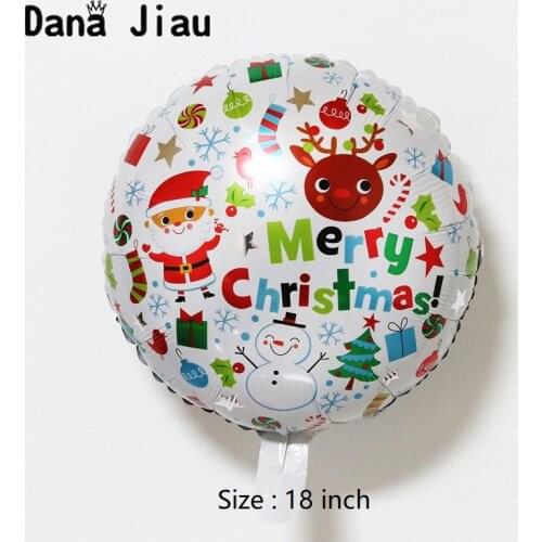 18inch Merry christmas foil balloon Santa Claus happy year kids gift party decoration snowman tree Pere Davids Deer ball