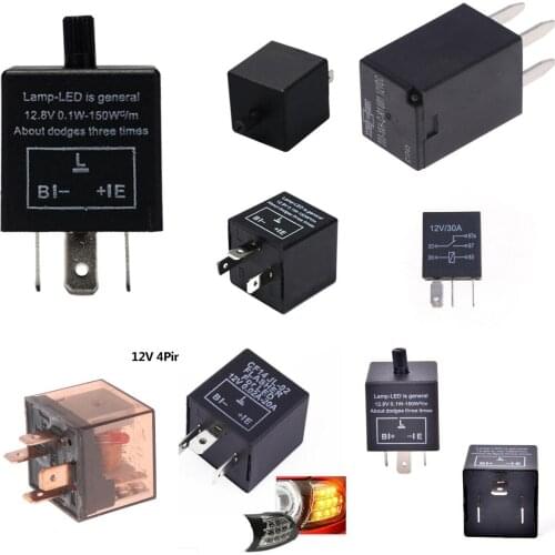 LED Flasher 12V Adjustable Frequency LED CF14 3 Pin Adjust 12V LED Flasher Relay Car Turn Signal Indicator Blinker Light