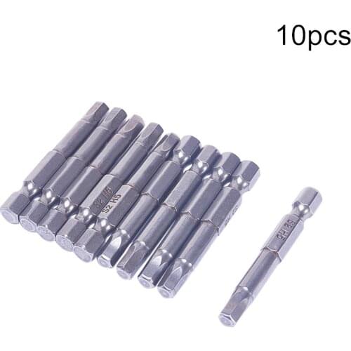 Utoolmart 10Pcs 1/4" Hexagon Screwdriver Bit Hex Shank Hexagonal Tip S2 Steel Magnetic Screw Driver Bits 50mm For Power Tool