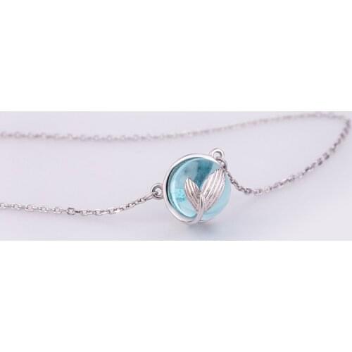 Luxury Trendy Silver Color Mermaid Tail Necklaces Pendants For Women Long Chain Choker Necklace Collares Collar 2019