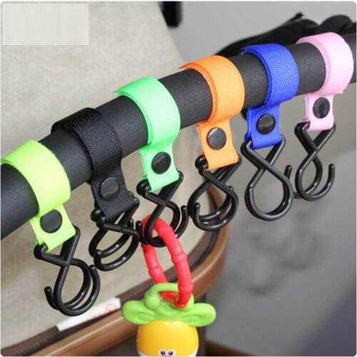 1pc Plastic Magic Stick Baby Stroller Accessories Hook Pram Pushchair Hanger Hanging Baby Car Carriage Hook Random Color