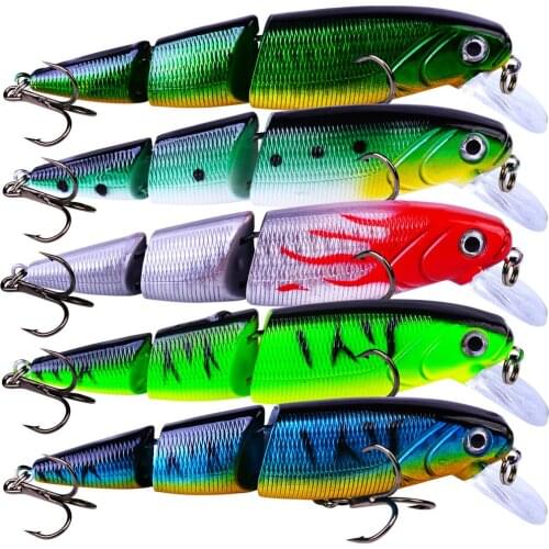 1Pcs Multi Jointed Minnow Artificial Wobbler Trolling Carp Fishing Lure 11cm15g Isca Pesca Jerkbaits Swimbaits Crank Bait Tackle