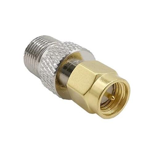 ALLISHOP 10Pcs SMA male to F female F Type Straight TV Jack F/F RF Coaxial Adapter Connector for Wireless Antenna #Rocheuk