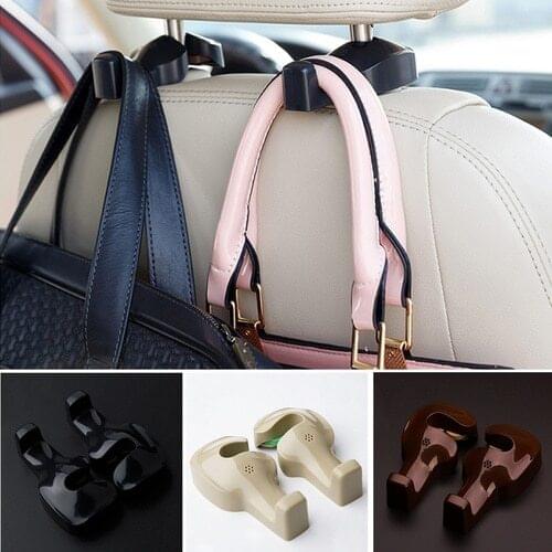 2pcs Car Seat Back Headrest Luggage Bags Hanger Multi-function Hook Holder