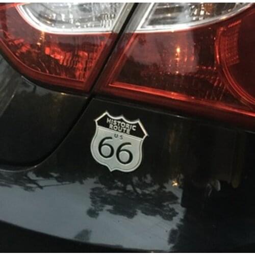 3D Car Emblem Badge Sticker Decal Metal Route 66 For Cadillac US SRX Ford