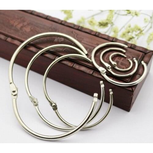 500 PCS/lots Metal Loose Leaf Book Binder Hinged Rings Keychain Album Scrapbook Craft for Scrapbooking Binding Supplies 7 size