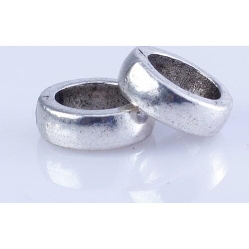 80pcs Tibetan Silver Metal DIY beads big hole round beads fit for style European Bracelets