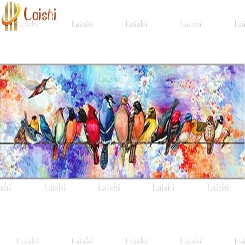 Full Square Round Drill 5D DIY Diamond Painting abstract Colorful bird Embroidery Cross Stitch 5D Home Decor wall picture Gift