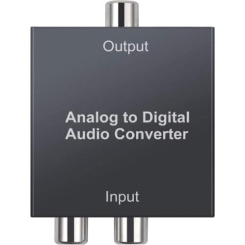 Analog to Digital Audio Converter R/L RCA 3.5mm AUX to Digital Coaxial Toslink Optical Audio Adapter