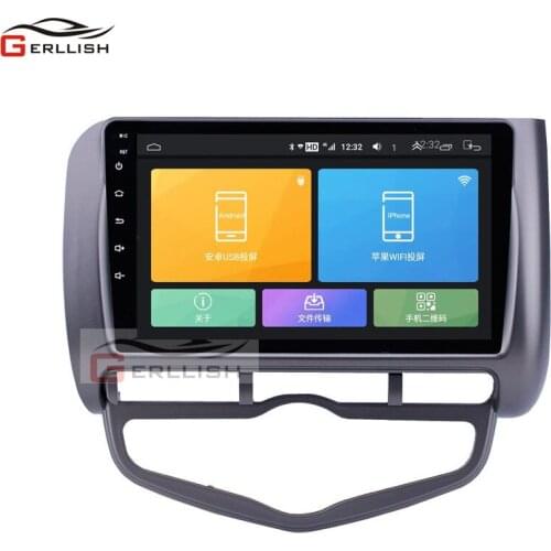 Full touch screen android car gps navigation multimedia dvd player for Honda fit jazz 2002-2008 car stereo