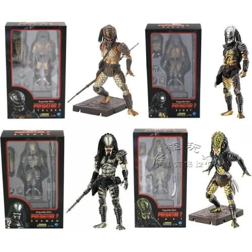 Bandai 3.75 Inch Predators STALKER SHAMAN SCOUT Figure Movable Joints Action Figures Toys
