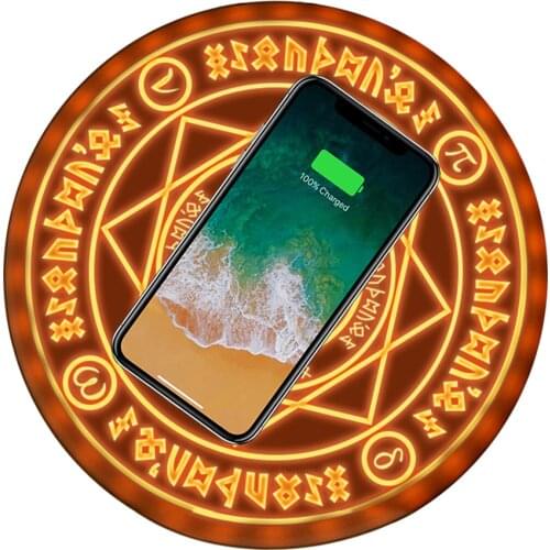 Magic Array Wireless Charger 10w Ultra-Thin Qi Fast Wireless Charging Pad, Compatible with iPhone X/XS/MAX/8/8 Plus/ Note 9