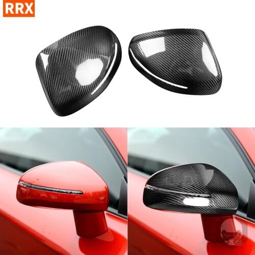 For Audi TT 07-14 TTS 08-13 R8 07-12 Carbon Fiber Racing Rearview Mirror Covers Caps Mirror Housing Protection Car Accessories