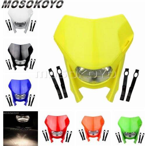 Enduro Dual Sport Motorcycles Headlight Fairing Universal H4 Headlamp For HONDA Suzuki RMX RMZ RM DZ350 DRZ110 DRZ400S DR-Z400SM