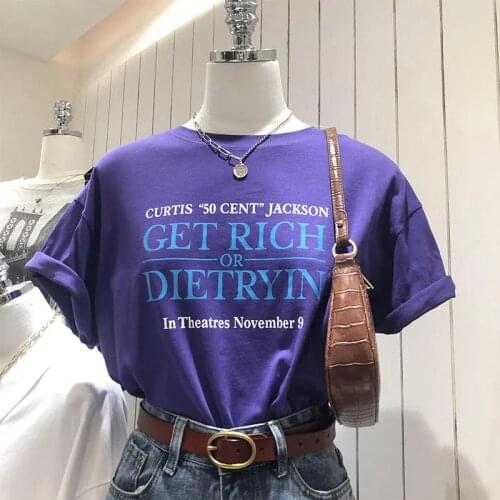 Retro Y2k Aesthetic Letter Print T Shirts Women O-neck Loose Plus Size Summer Tees 2021 Harajuku Korean Trend Tops Casual Lady