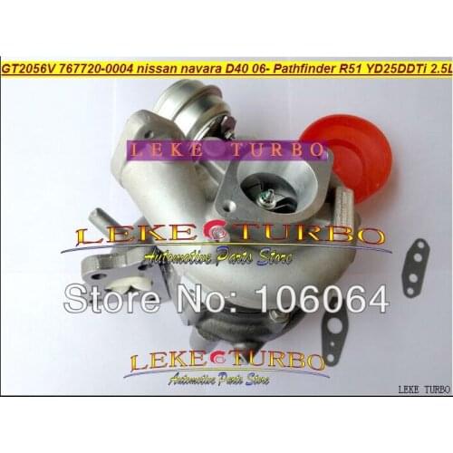 GT2056V 767720-0004 767720 14411-EB70A 14411-EB70C Turbo Turbocharger For NISSAN Navara D40 06 Pathfinder R51 YD25 YD25DDTi 2.5L