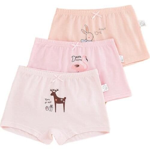 Cartoon Pink Cotton Girl Shorts Childrens Underwear Baby Four-corner Underwear Little Girl Anti-lighting Leggings