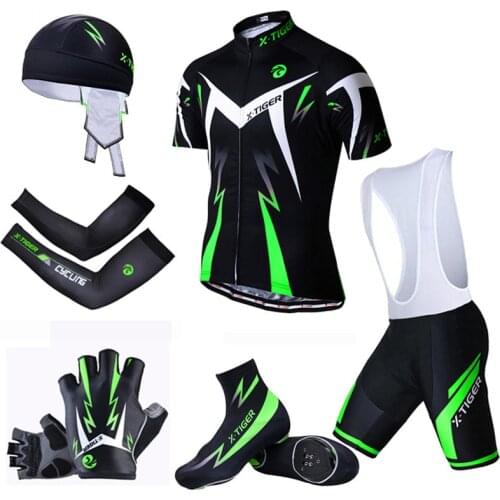 X-Tiger Summer Cycling Set MTB Big Set Bike Clothing Racing Bicycle Clothes Uniform Cycling Jersey Sets Quick-dry Bicycle Kits