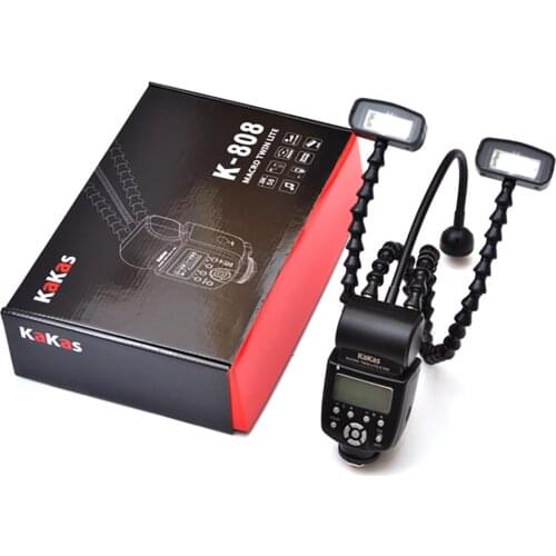 Macro Twin Flash KX-800 KUANGREN Professional Retractable Macro Ring Flash Light for Canon Nikon Pentax Sony Olympus DSLR