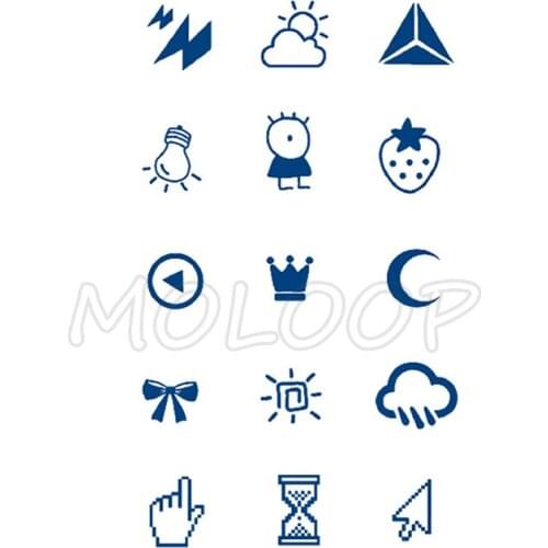 Juice Tattoo Sticker Moon Sun Crown Strawberry Waterproof Temporary Makeup Fake Tattoos for Woman Men Lasting To 5 -15 Days