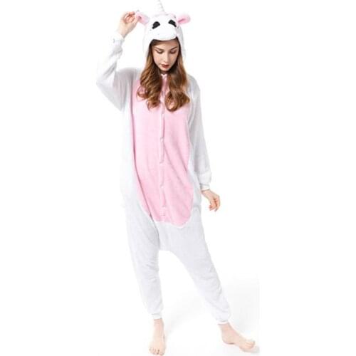 New Winter Soft Flannel Unicorn Pajamas Hooded Animal Cartoon Panda Onesies Boys Pyjamas Children Pajamas Girls Kids Nightwear