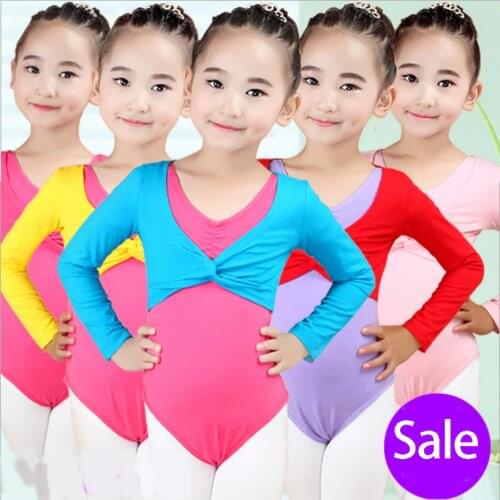New 2019 Girl Ballet Gymnastic Leotard Jacket Long Sleeved Dance Sweater Top Coat Kids Dance Clothing Jacket Wrap Ballet