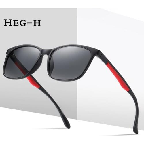 HEG-H Polarized Sunglasses Square Mens Driving Shades Outdoor Sports For Men Luxury Brand Designer Oculos Driving Eyewear uv400