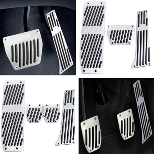 Fashion Silver/Black Aluminium Alloy Car Pedals Rest For BMW X1 M3 E30 E36 E39 E46 E87 E90 E91 E92 E93 Car-Styling accessories