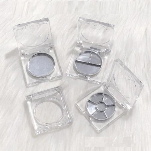 Transparent Empty Eyeshadow Palette Square Cosmetic Container Refillable Powder Compact Makeup Lipstick Blusher Case 10pcs