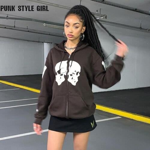 Женские толстовки с капюшоном PUNK STYLE GIRL China At AliExpress