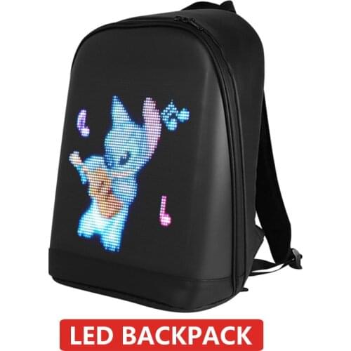 2021 Smart Advertising Mens Backpack Bags LED Display Screen Dynamic Schoolbags Wifi APP Control Walking For Man Women Mochilas