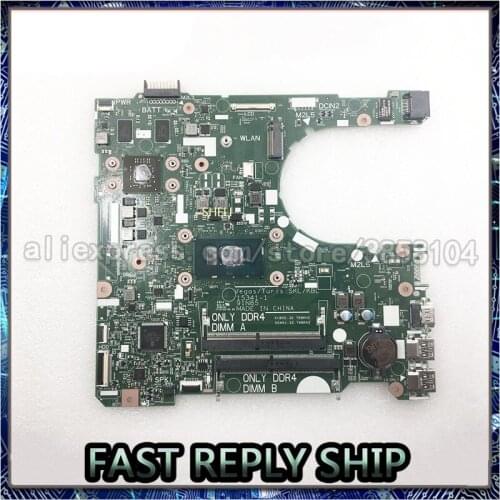 SHELI FOR DELL 0XT2G4 XT2G4 Inspiron 15 3567 3467 laptop motherboard I3-6006U 15341-1 DDR4 tested