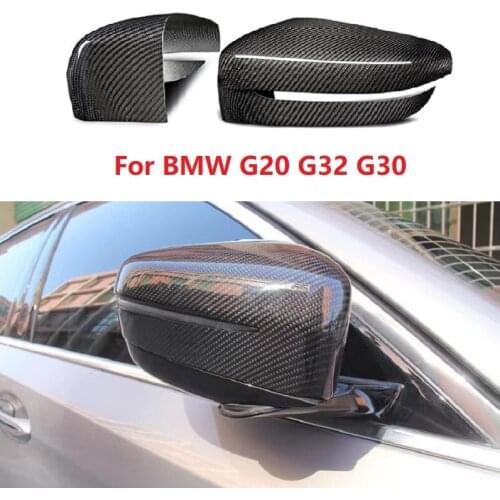 Dry Carbon Fiber Mirror Cover Caps Fit for BMW G20 G32 G30 G38 G11 G12 2017+ Add On Style