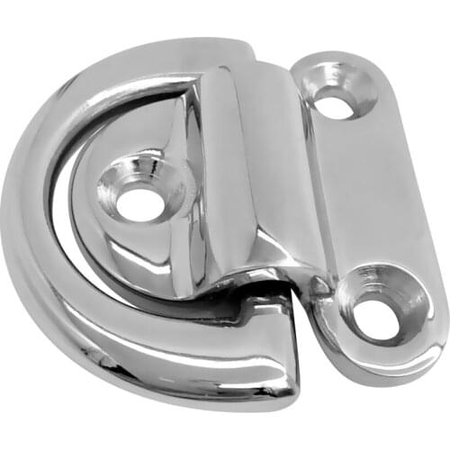 Heavy Duty Folding Pad Eye Deck Lashing Ring 316 Stainless Steel D Loop for Trailer Boat RV Truck