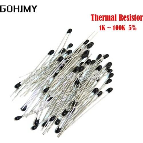 20pcs MF52AT MF52 B 3950 NTC Thermistor Thermal Resistor 5% 1K 2K 3K 4.7K 5K 10K 20K 47K 50K 100K